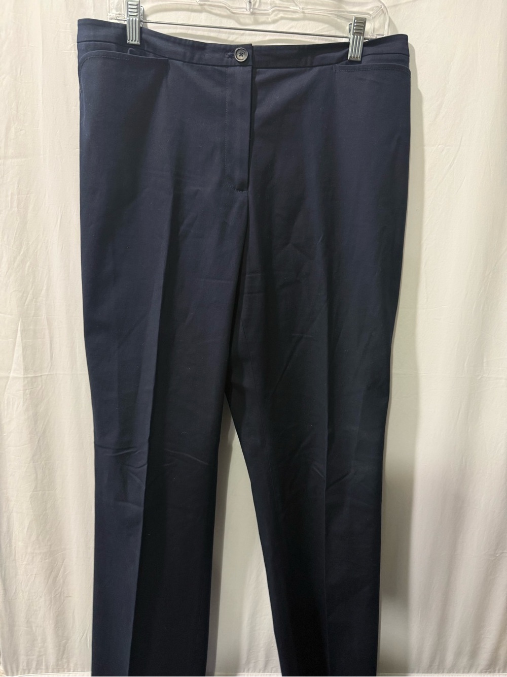 Faconnable Navy Pants with Light Blue Trim